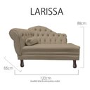 Ver imagem 5 de Recamier Divã Sofá 120cm Recepção Sala Larissa Suede:cappuccino/liso