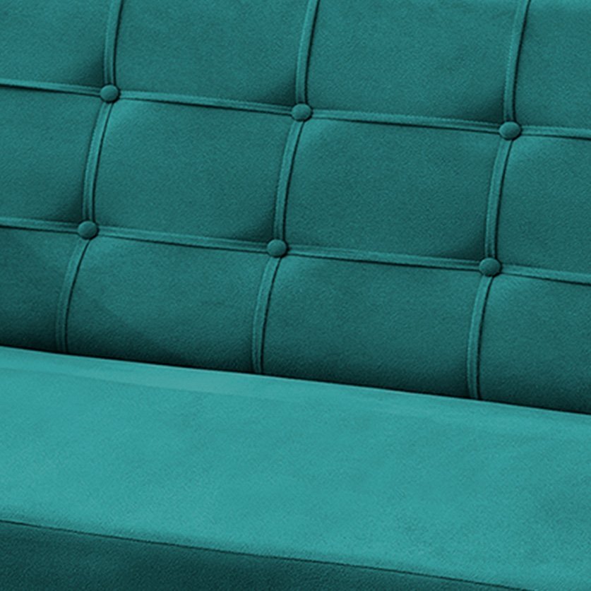 Sofa Namoradeira Decorativa Bella 2 Lugares Sala Recepção Escritorio - Lobo Shopp:Azul Turquesa - 2
