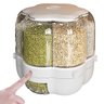 Dispenser Alimentos 6 Divisoes Porta Tempero Giratorio Graos Feijao Arroz Cozinha Condimentos Cereai - 1