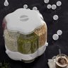 Dispenser Alimentos 6 Divisoes Porta Tempero Giratorio Graos Feijao Arroz Cozinha Condimentos Cereai - 5