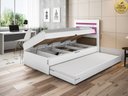Ver imagem 5 de Cama Baú Larissa Solteiro com Auxiliar Branco Rosa