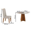 Ver imagem 4 de Mesa de Jantar 4 Lugares Cucina com Vidro Mel/off White - Viero Móveis