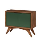 Ver imagem 1 de Buffet Bella 2 Portas Cor Pinhão com Laca Verde Musgo 90cm - 51476