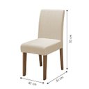 Ver imagem 5 de Conjunto de Mesa Sala de Jantar Miami com 6 Cadeiras Trieste Suede 1,60m Cedro/off White/areia Dobu