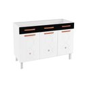Ver imagem 1 de Módulo Cozinha Telasul Mirage New 3 Portas e 3 Gavetas s/ Tampo Branco/Preto