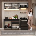 Ver imagem 6 de Armário de Cozinha Compacta 190cm Preto Reims Madesa 05