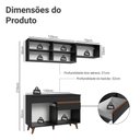 Ver imagem 4 de Armário de Cozinha Compacta 190cm Preto Reims Madesa 05