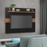 Painel Tv Maldivas Preto para Tv Grande 128cm Largura Mdf Resistente Sofisticado - 1