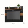 Painel Tv Maldivas Preto para Tv Grande 128cm Largura Mdf Resistente Sofisticado - 3