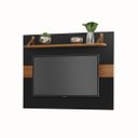 Ver imagem 2 de Painel TV Maldivas Preto para TV Grande 128cm Largura MDF Resistente Sofisticado
