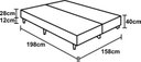 Ver imagem 3 de Base Box Queen Bipartido Blindado Suede Bege