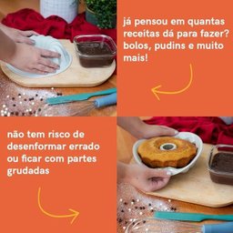 Forma de Silicone para Bolos Prática e Flexivél Oikos 22cm - 2