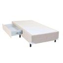Ver imagem 1 de Cama Box Solteiro Americano com Gaveta Suede Bege - 096x203