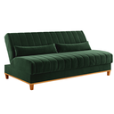 Ver imagem 3 de Sofa Cama Veneza 1,80 Reclinável 3 Lugares Veludo Oliva - Casa Giulia