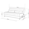 Sofa Cama Veneza 1,80 Reclinável 3 Lugares Veludo Oliva - Casa Giulia - 4