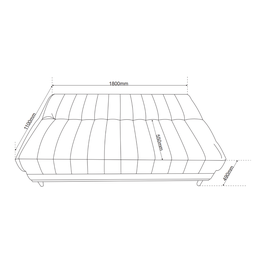 Sofa Cama Veneza 1,80 Reclinável 3 Lugares Veludo Oliva - Casa Giulia - 5