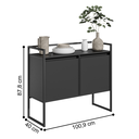 Ver imagem 2 de Aparador Compacto Metalic Preto