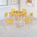 Ver imagem 1 de Kit Colore Mesa com 4 Cadeiras Infantil:amarelo