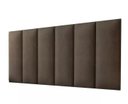 Ver imagem 2 de Cabeceira Casal Corino Marrom Modular Luxo Cama Box Casal