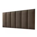 Ver imagem 2 de Cabeceira Casal Corino Marrom Modular Luxo Cama Box Casal