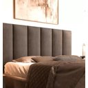 Ver imagem 1 de Cabeceira Casal Corino Marrom Modular Luxo Cama Box Casal