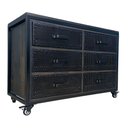 Ver imagem 5 de Gaveteiro com 6 Gavetas Cor Preta Estilo Industrial com Ferro Metalon e Madeira Maciça