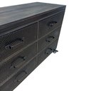 Ver imagem 6 de Gaveteiro com 6 Gavetas Cor Preta Estilo Industrial com Ferro Metalon e Madeira Maciça
