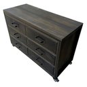 Ver imagem 7 de Gaveteiro com 6 Gavetas Cor Preta Estilo Industrial com Ferro Metalon e Madeira Maciça