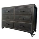 Ver imagem 1 de Gaveteiro com 6 Gavetas Cor Preta Estilo Industrial com Ferro Metalon e Madeira Maciça