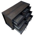 Ver imagem 2 de Gaveteiro com 6 Gavetas Cor Preta Estilo Industrial com Ferro Metalon e Madeira Maciça