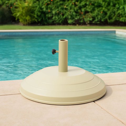 Base para Ombrelone Guarda Sol Redonda 19,5kg Resistente Corrosão