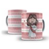 Caneca Jesus Cristo em Cerâmica Branca 325ml Bb - 1