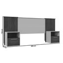 Ver imagem 2 de Painel Cama Box Madeirado Casal/queen/king Lucius 2 Mesas C/ 1 Gaveta Freijo/sued - Caemmun