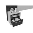 Ver imagem 4 de Painel Cama Box Madeirado Casal/queen/king Lucius 2 Mesas C/ 1 Gaveta Freijo/sued - Caemmun