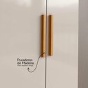 Ver imagem 4 de Roupeiro Canadá 8 Portas de Bater 6 Gavetas MDP Cinamomo Off White Aramóveis 268cm