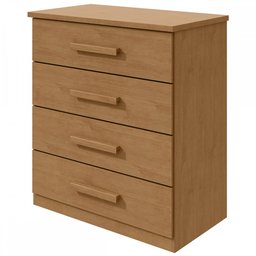 Cômoda Baião 4 Gavetas Amêndoa Clean - Móveis Lopas - 2