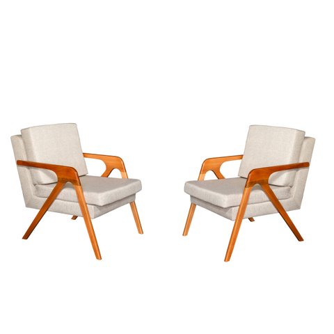 KIT 2 POLTRONA DECORATIVA MONA LUXO - Bege Linho