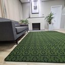 Ver imagem 1 de Tapete Carpete Sala Quarto Elegante Geométrico 1,50 X 2,00 - Cor Verde
