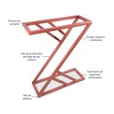 Ver imagem 5 de Base De Aparador Astana Para Tampos Até 100cm X 40cm Cobre