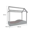 Ver imagem 3 de Mini Cama Infantil Montessori Casinha em MDF Uli Móveis Peroba