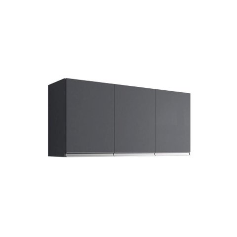 Armário Aéreo 120cm Andréia 3 Portas Ajl:preto