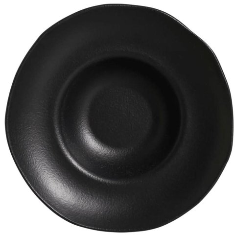 Prato para Risoto Massa Preto Matte 25cm Porto Brasil Cerâmi
