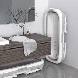 Banheira Ofurô Dobrável Portátil Adulto Cinza 128 Cm Vg+ - 6