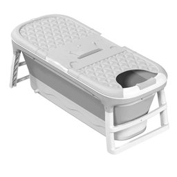 Banheira Ofurô Dobrável Portátil Adulto Cinza 128 Cm Vg+ - 1