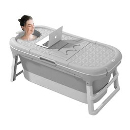 Banheira Ofurô Dobrável Portátil Adulto Cinza 128 Cm Vg+ - 2