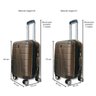 Kit Mala de Viagem Rígida de Fibra Rodinhas 360º 5 peças:Café/Unissex/Único - 2