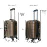 Kit Mala de Viagem Rígida de Fibra Rodinhas 360º 5 peças:Café/Unissex/Único - 3