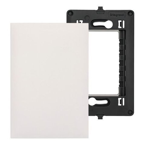 Kit Placa Cega 4x2+ Suporte 4x2 Branca Pial Plus +