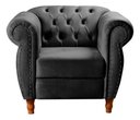Ver imagem 4 de Sofá Nobreza Poltrona Chesterfield Vintage Retrô Clássico Veludo Preto