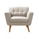 Ver imagem 4 de Kit 2 Poltronas Bruna Decorativas Linho com Espuma D26 Bege Bella Decor